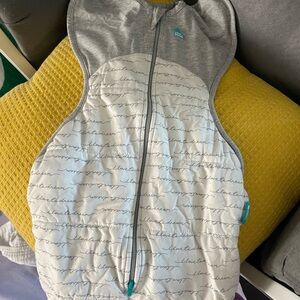 Love to Dream Gray and White Sleep Sack TOG 2.5